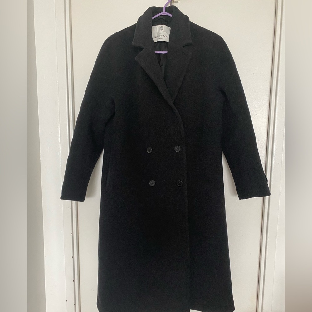 Cashmere & Virgin Wool slouch coat in Heather black. Perfect condition